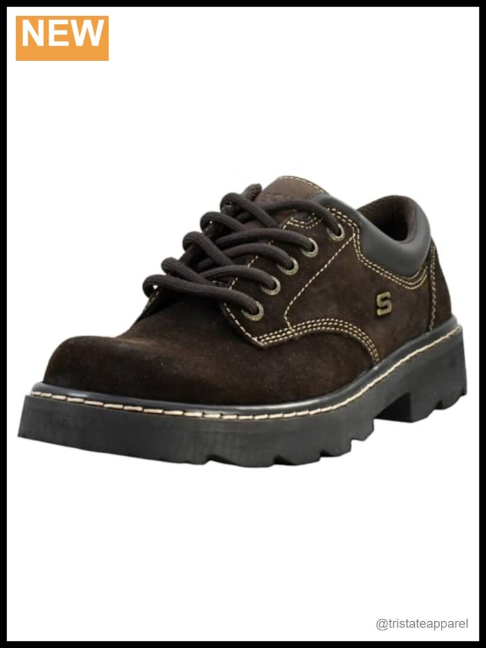 Skechers Parties Mate Suede Leather Oxford Loafers Cushioned Casual Lace Up
